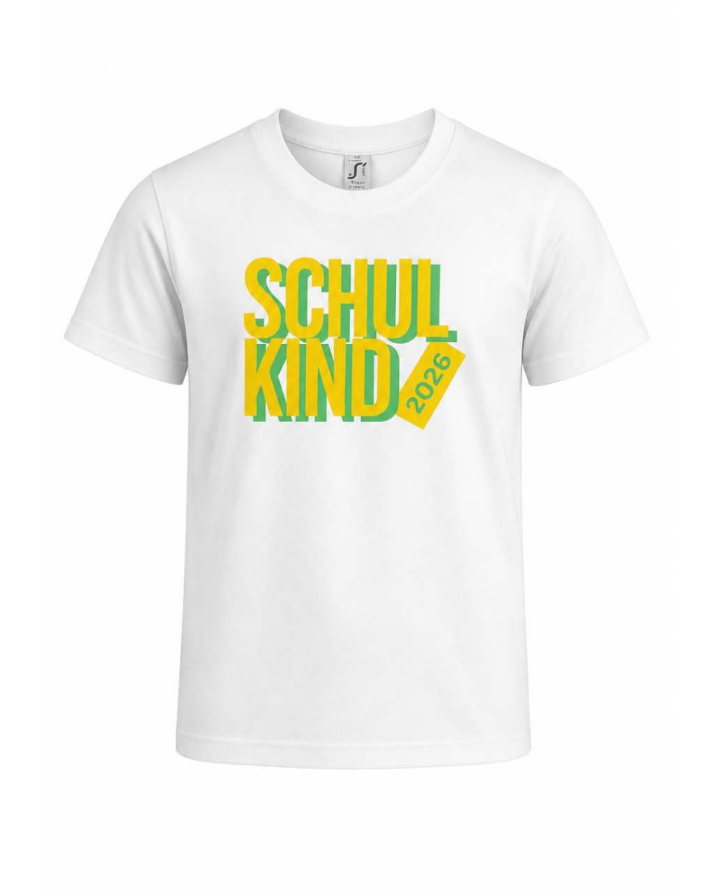 Kinder T-Shirt "SCHULKIND 2026" – Perfekt zur Einschulung | Jungen & Mädchen Motiv Gelb