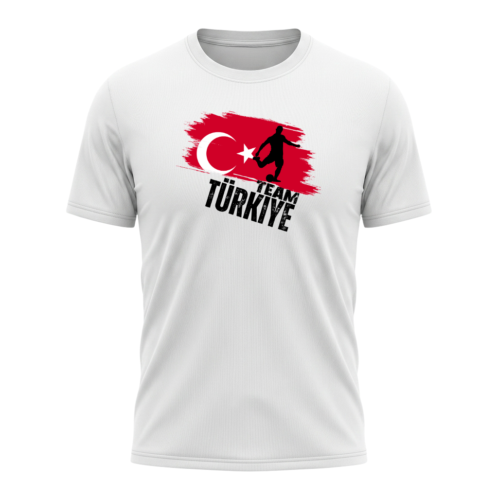 TEAM TÜRKIYE– Active Performance Sportshirt – White Edition