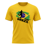 TEAM BRAZIL – Premium Fußball Fan T-Shirt – Yellow Edition