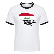 TEAM IRAK Retro Ringer T-Shirt White-Black Edition