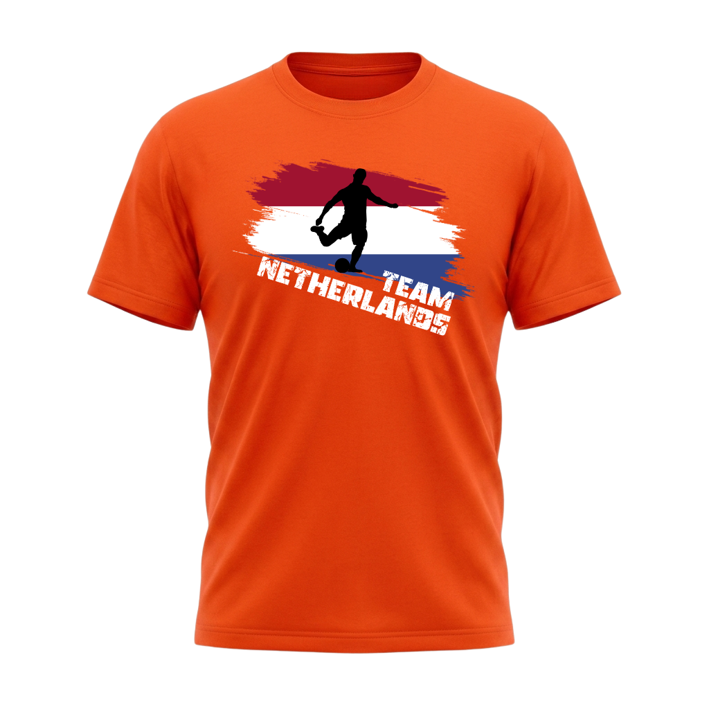 TEAM NETHERLANDS – Premium Fußball Fan T-Shirt ORANGE- Edition