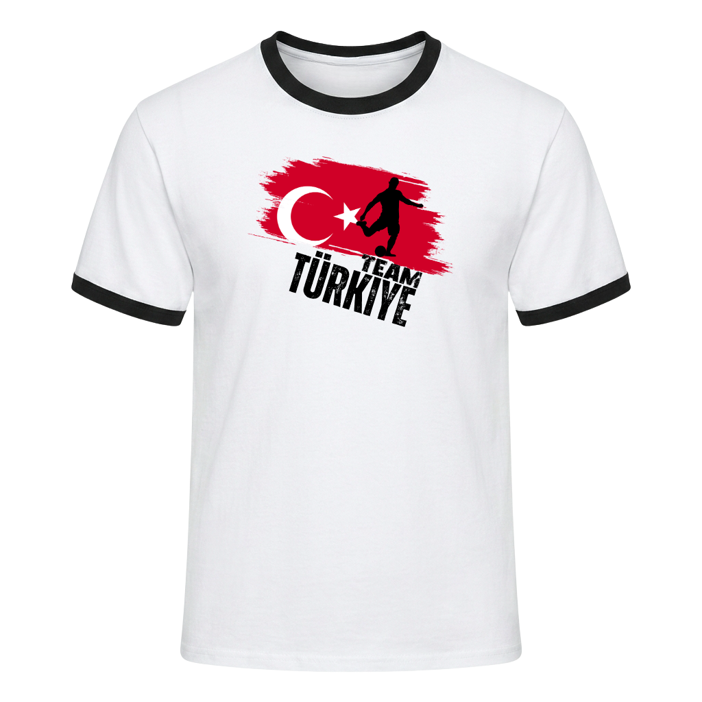 TEAM TÜRKIYE Retro Ringer T-Shirt White-Black Edition