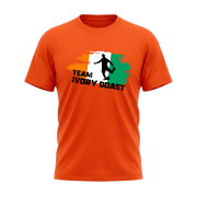 TEAM IVORY COAST – Premium Fußball Fan T-Shirt ORANGE - Edition
