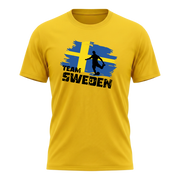TEAM SWEDEN – Premium Fußball Fan T-Shirt Yellow - Edition