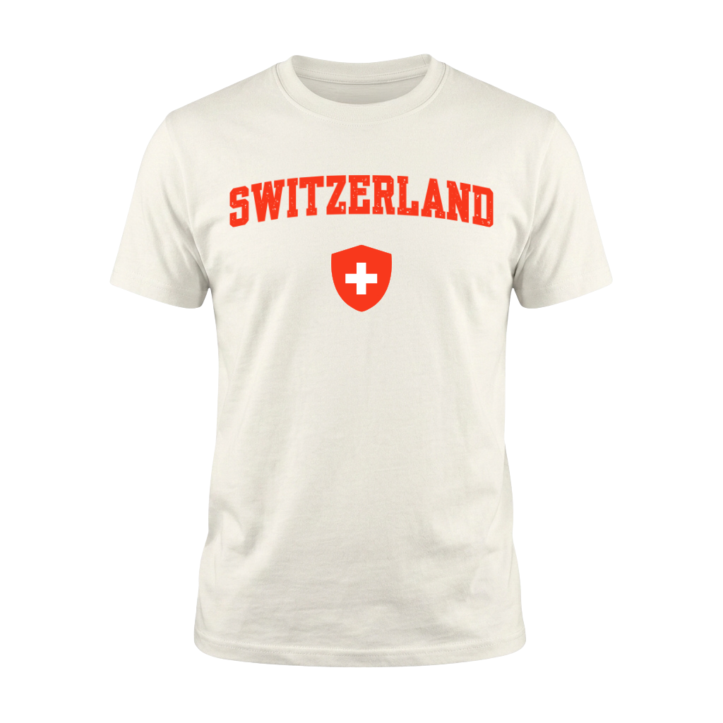 SWITZERLAND – Premium Nation Fan T-Shirt – White Edition