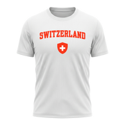 SWITZERLAND Nation Active Performance Sportshirt White Edition