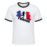TEAM FRANCE Retro Ringer T-Shirt White-Black Edition