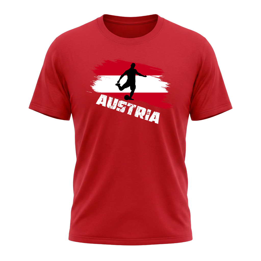 TEAM AUSTRIA– Premium Fußball Fan T-Shirt – Red Edition