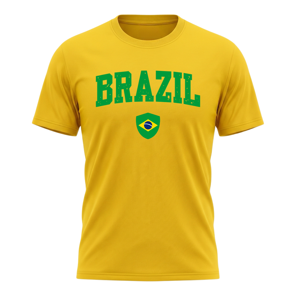 BRAZIL – Premium Nation Fan T-Shirt – Yellow Edition
