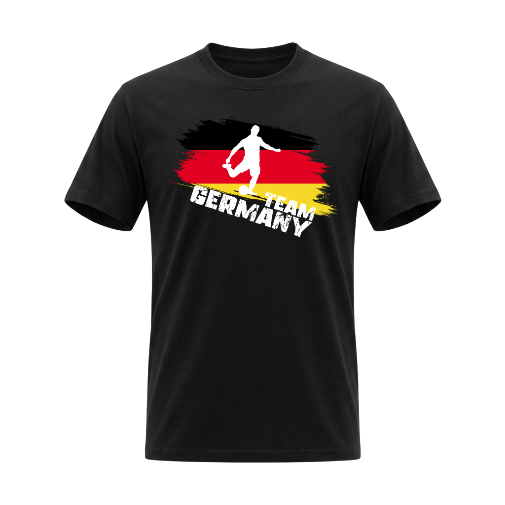 TEAM DEUTSCHLAND – Premium Fußball Fan T-Shirt – Black Edition