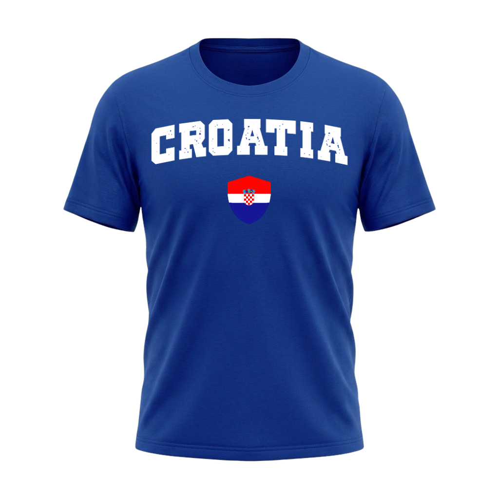 CROATIA – Premium Nation Fan T-Shirt – Blue Edition