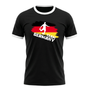 TEAM DEUTSCHLAND Retro Ringer T-Shirt Black-White Edition
