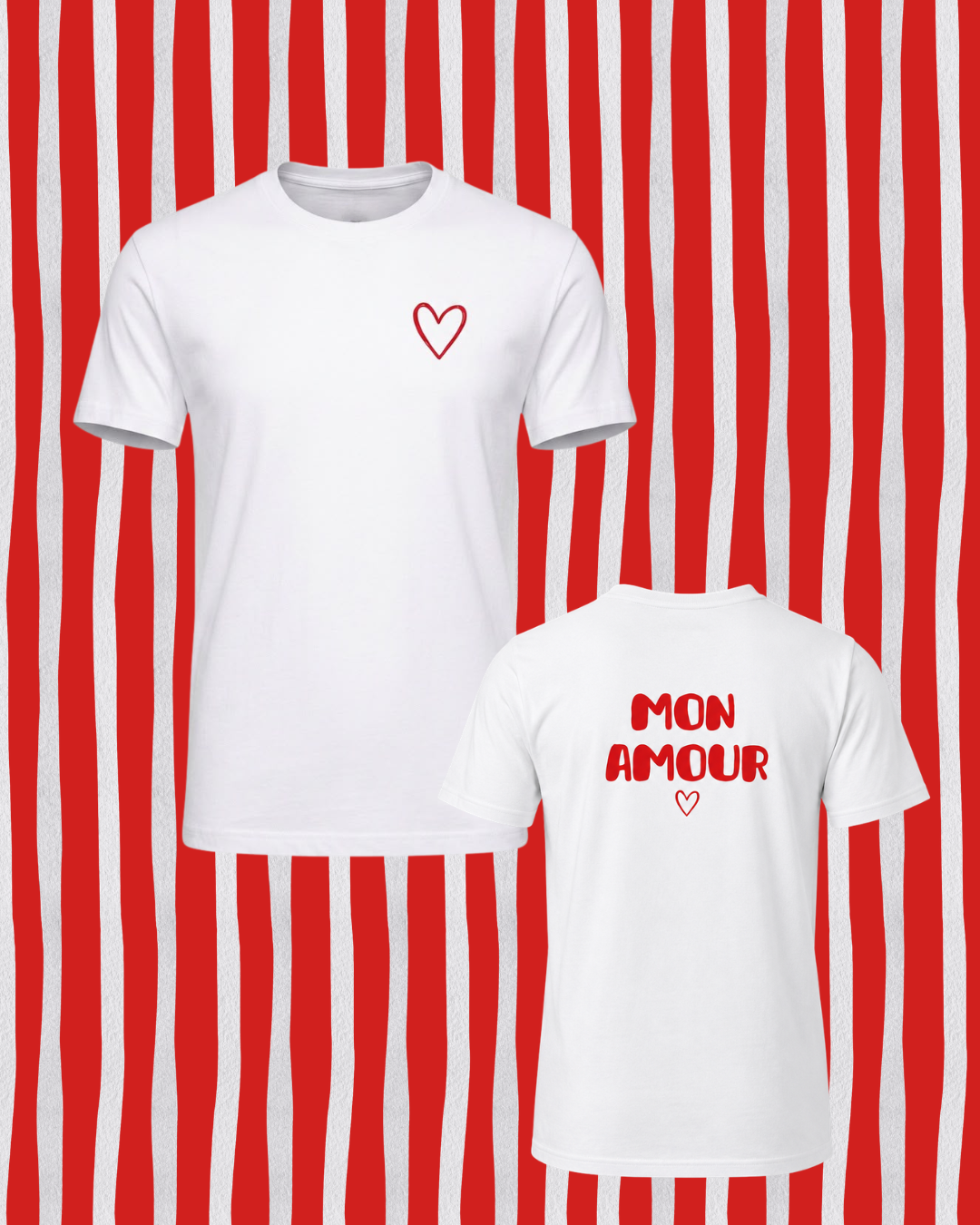 MON AMOUR – Premium Sommer T-Shirt | 100% Baumwolle | Damen, Herren & Kinder