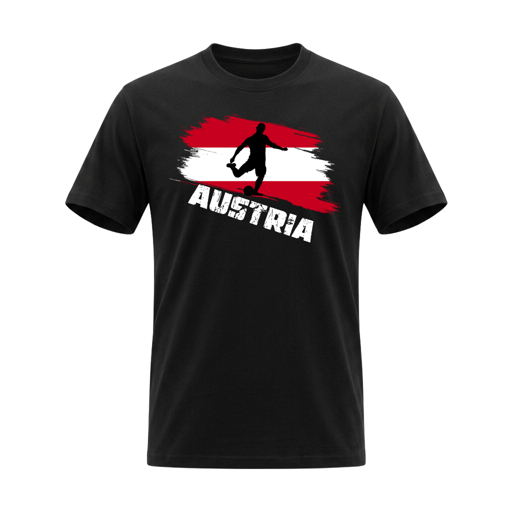TEAM AUSTRIA – Premium Fußball Fan T-Shirt – Black Edition