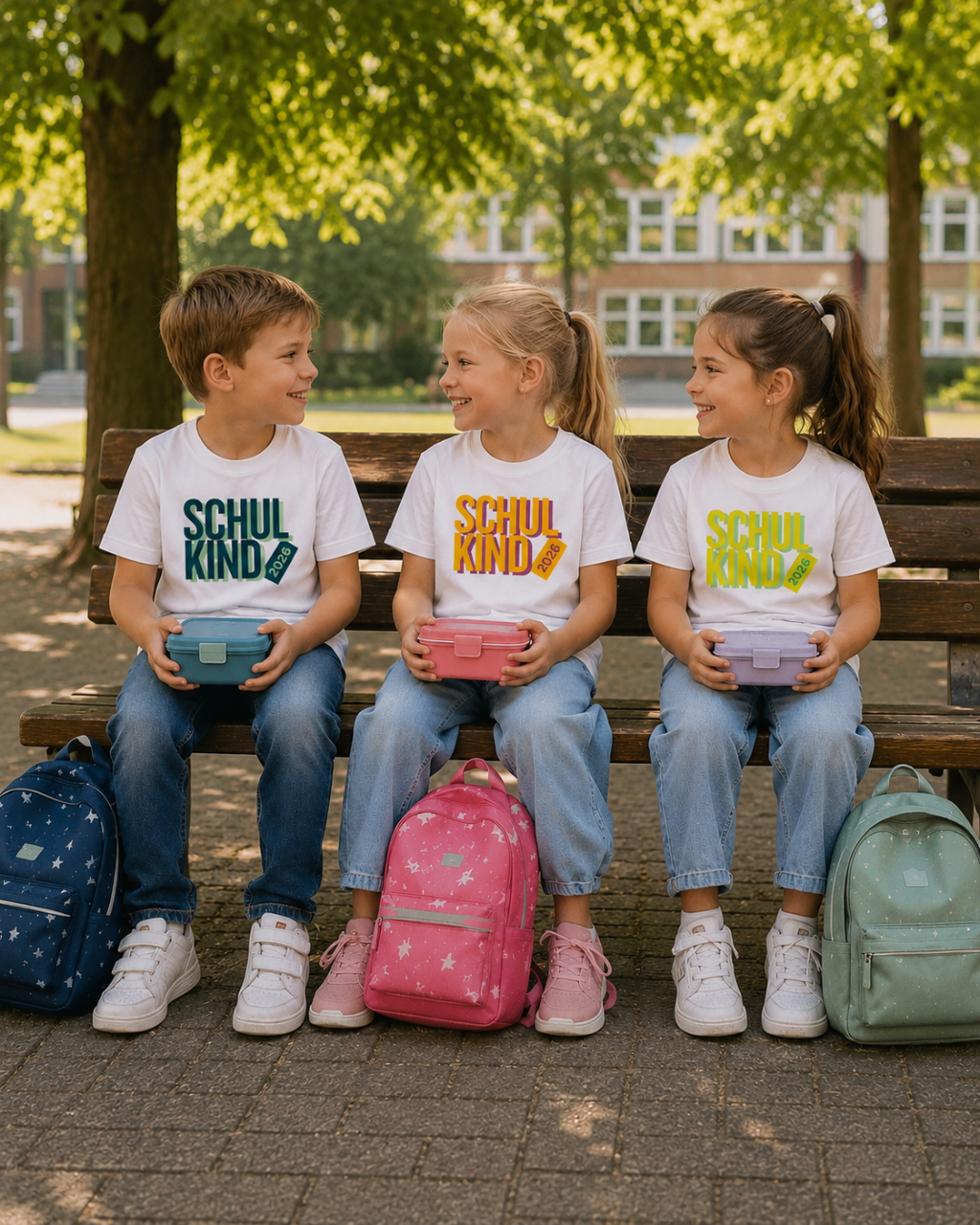 Kinder T-Shirt "SCHULKIND 2026" – Perfekt zur Einschulung | Jungen & Mädchen Motiv Gelb