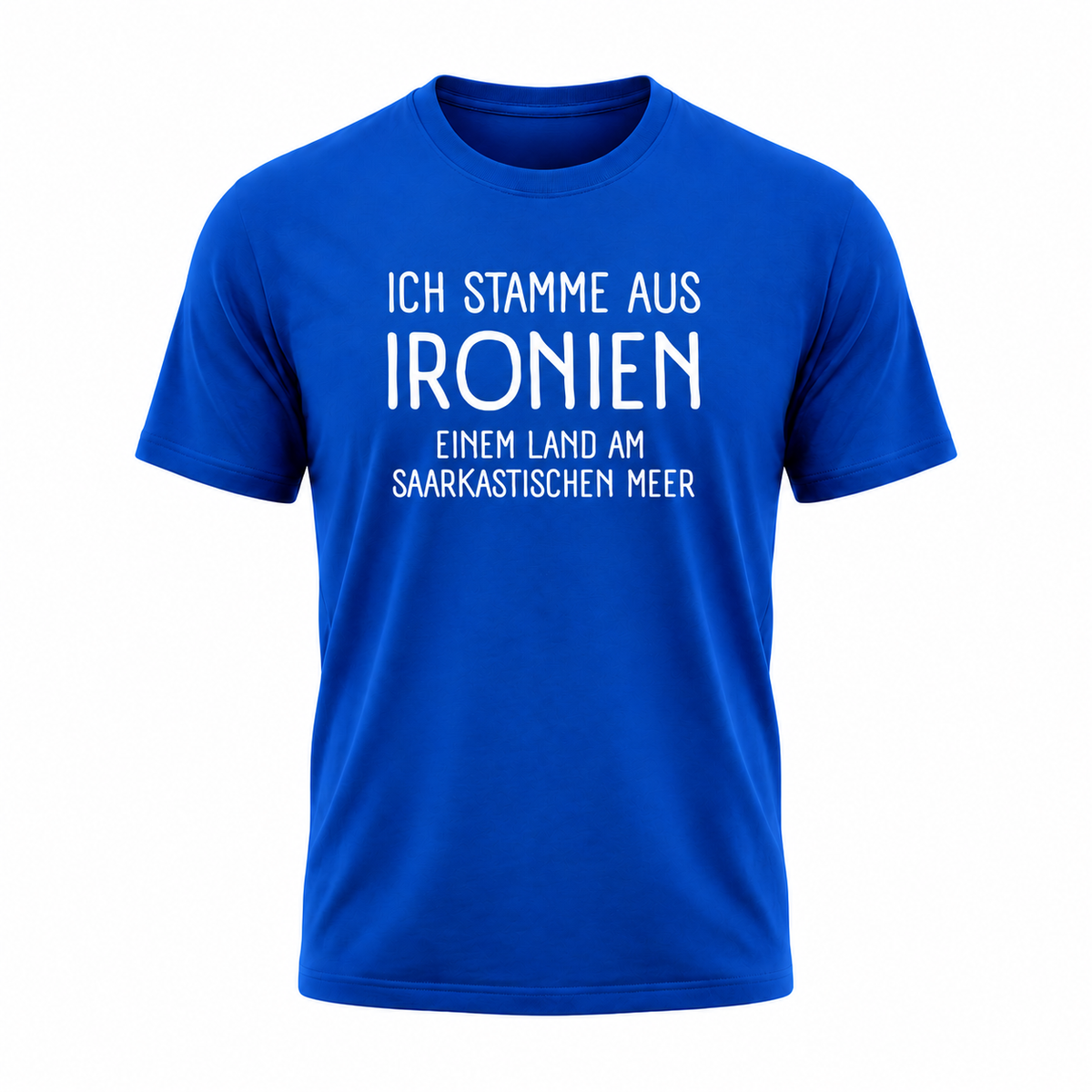 Ich stamme aus Ironien – Lustiges Sprüche T-Shirt mit Sarkasmus & Humor für Damen und Herren