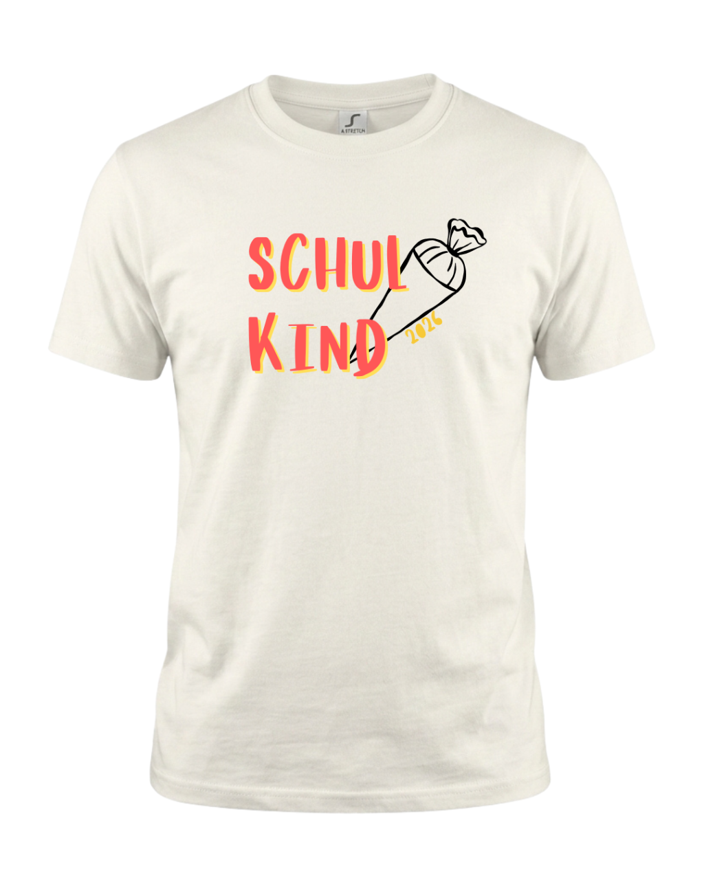 Kinder T-Shirt "SCHULKIND 2026" – Perfekt zur Einschulung | Jungen & Mädchen Motiv Korallenrot