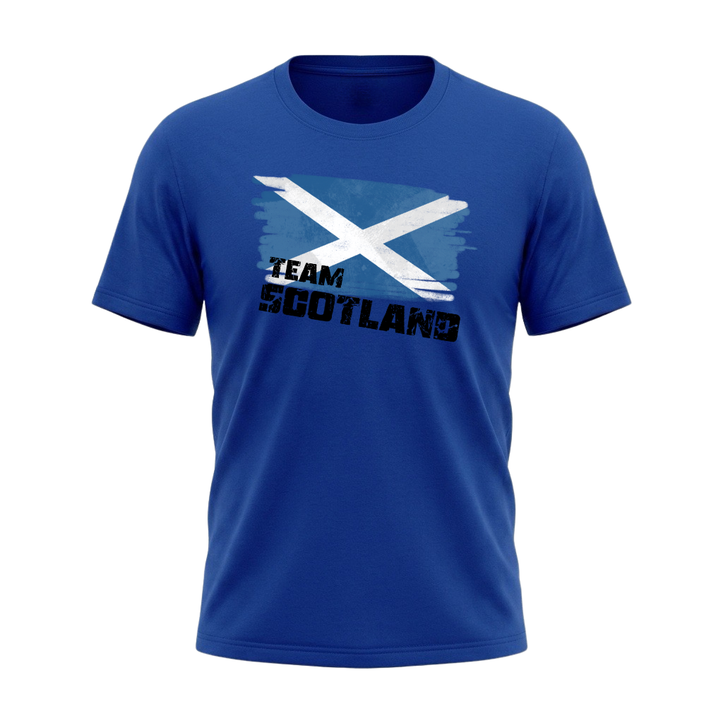 TEAM SCOTLAND – Premium Fußball Fan T-Shirt BLUE - Edition