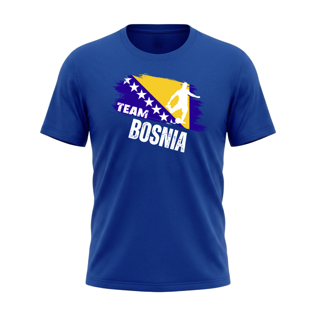 TEAM BOSNIA – Premium Fußball Fan T-Shirt BLUE - Edition
