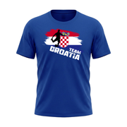 TEAM CROATIA – Premium Fußball Fan T-Shirt – Blue Edition