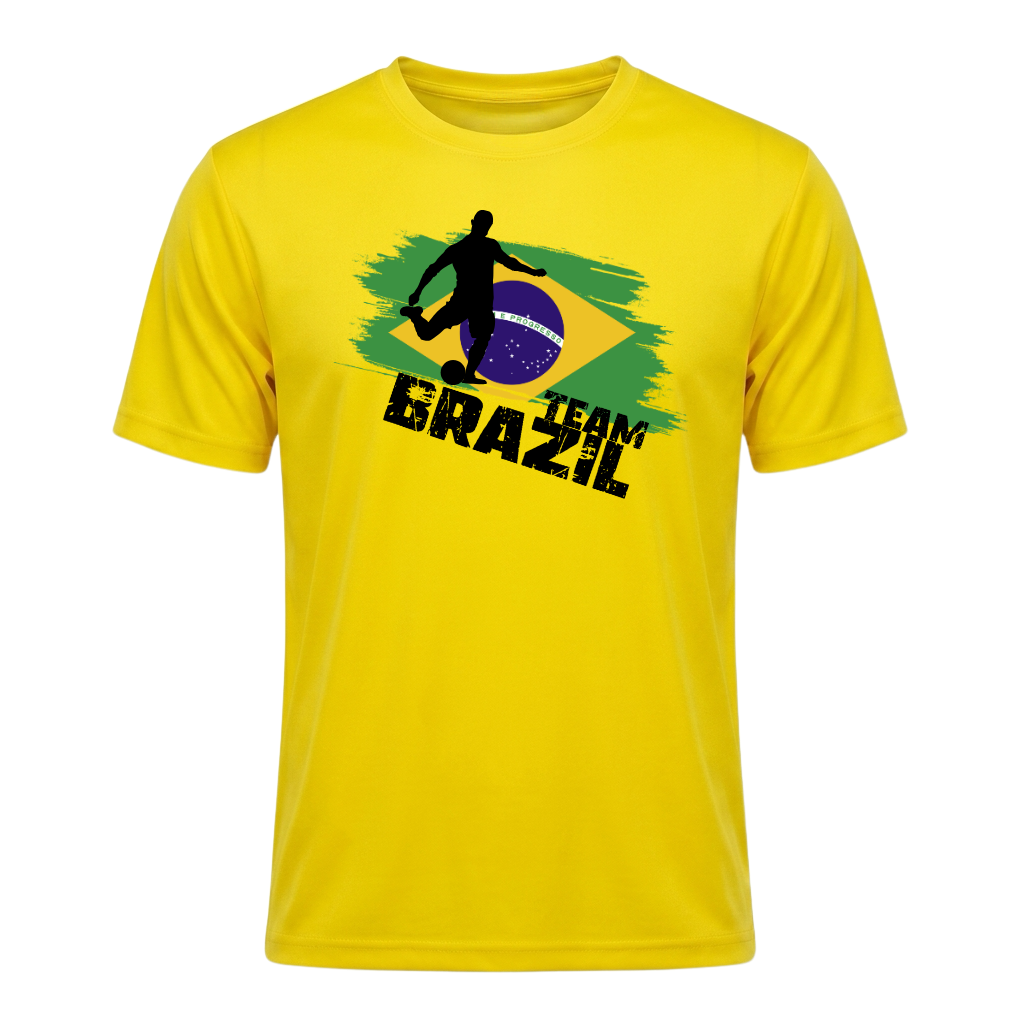 TEAM BRAZIL – Active Performance Sportshirt – Yellow Edition
