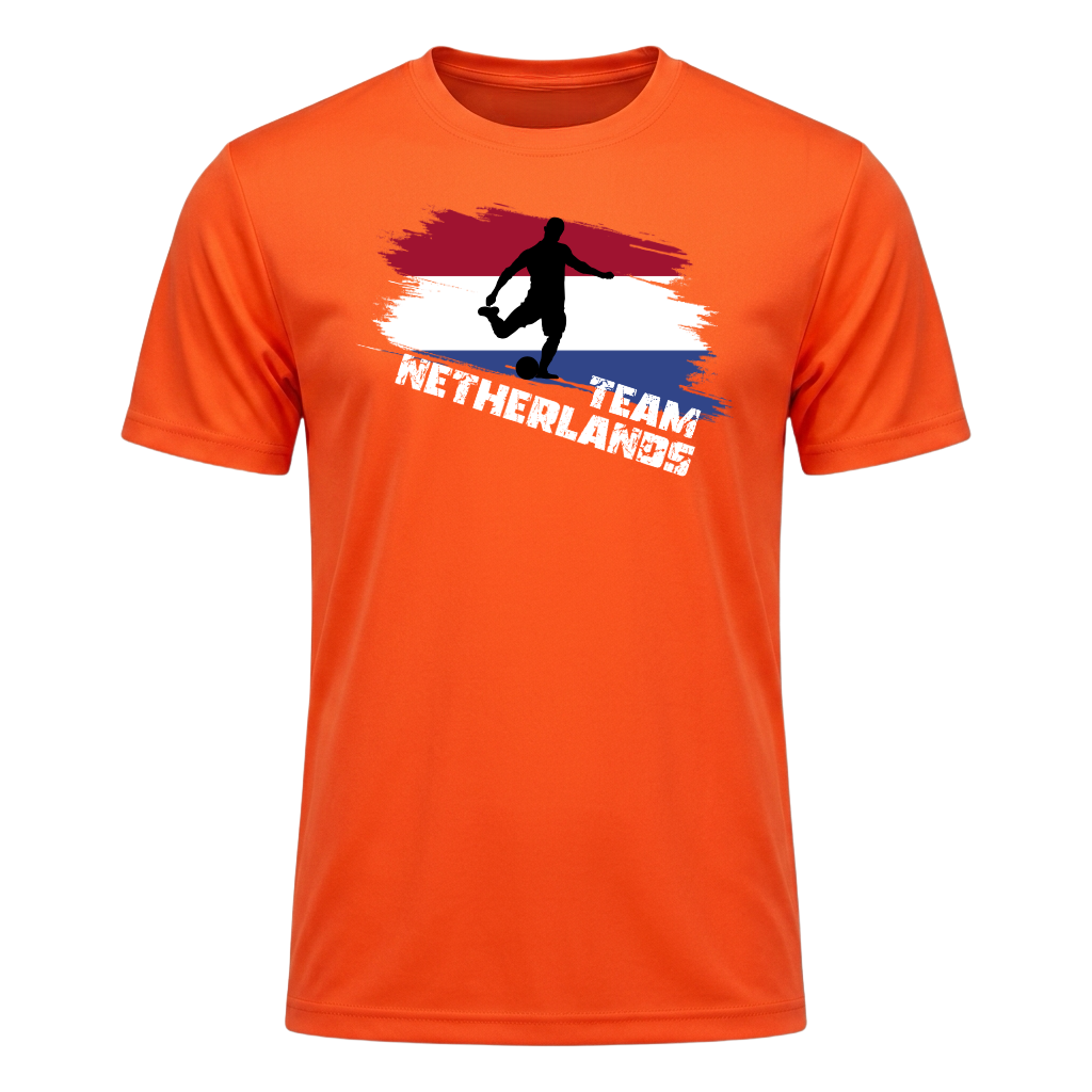 TEAM NETHERLANDS – Active Performance Sportshirt – Orange Edition