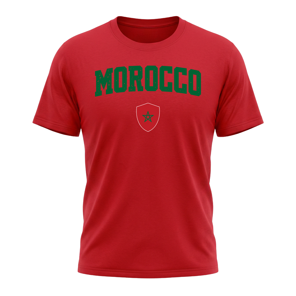 MOROCCO – Premium Nation Fan T-Shirt – Red Edition