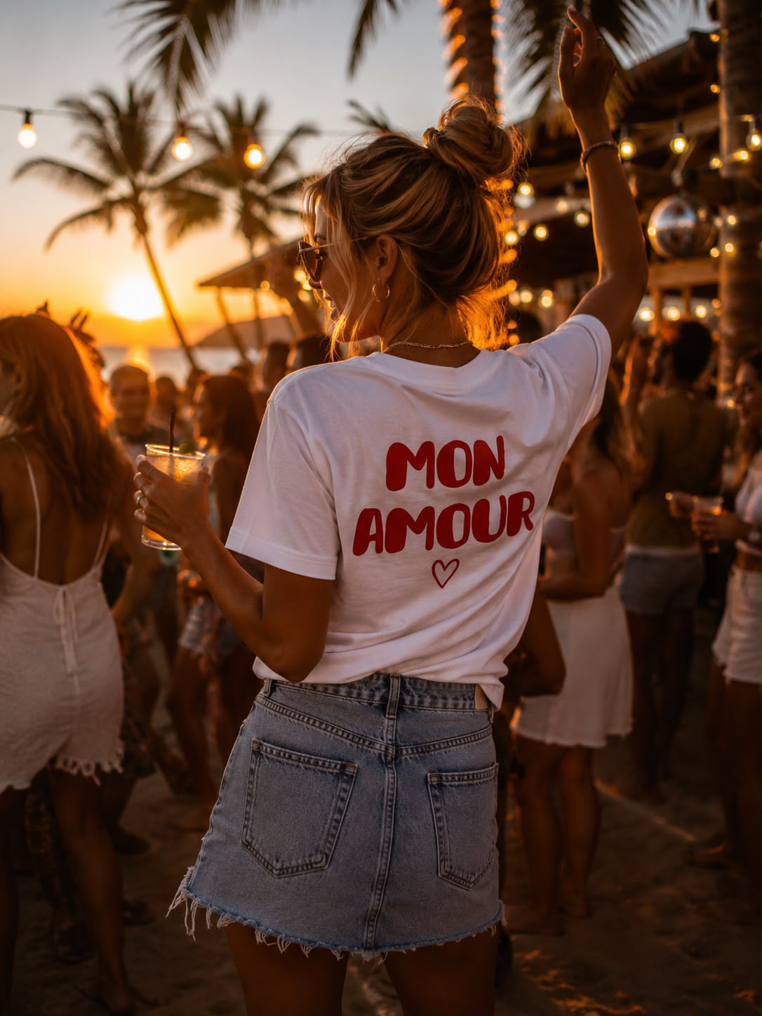 MON AMOUR – Premium Sommer T-Shirt | 100% Baumwolle | Damen, Herren & Kinder